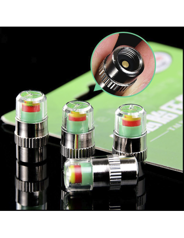 Kit 4 misuratori di pressione ruote con...