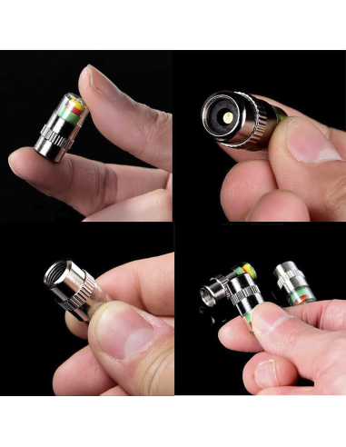 Kit 4 misuratori di pressione ruote con...