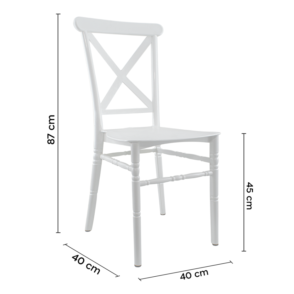 Set 6 Sedie Sidney Bianche Polipropilene...