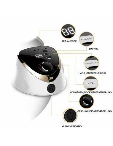 Fresa Unghie a Pedale SML 020139 Trapano Unghie...