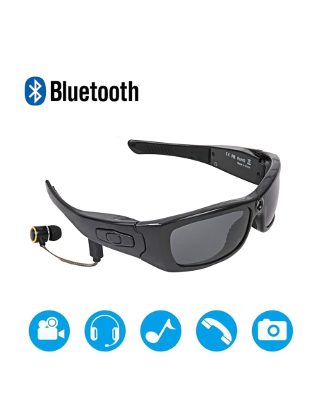 Occhiali da Sole Bluetooth con Videocamera Polarizzati Registra Foto Video in 4K