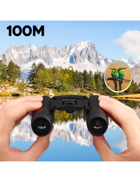 Binocolo 30x60 Compatto Richiudibile Portatile per Caccia con Visione Notturna