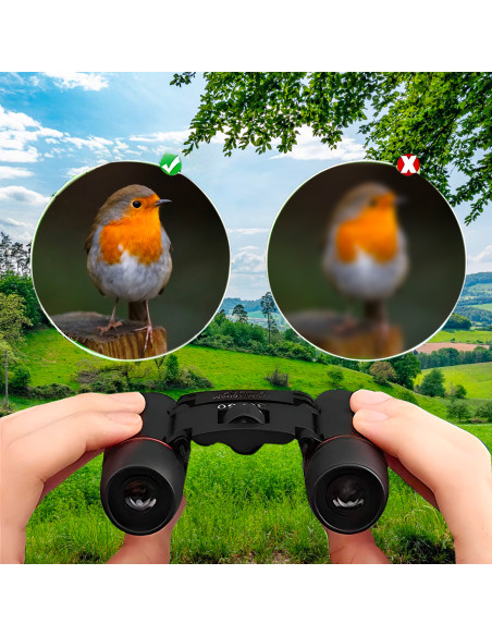 Binocolo 30x60 Compatto Richiudibile Portatile per Caccia con Visione Notturna