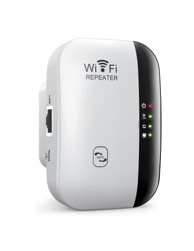 Amplificatore Wi-Fi Ripetitore di Segnale 2.4GHz Porta LAN con Antenna  Integrata