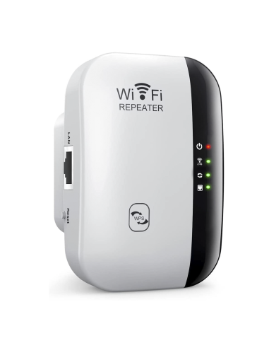 Amplificatore Wi-Fi Ripetitore di Segnale 2.4GHz Porta LAN con Antenna Integrata