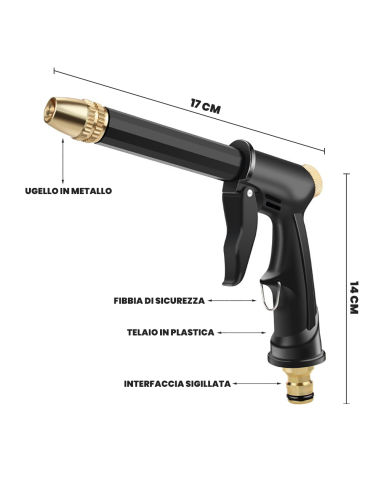 Tubo da Giardino in Plastica 5mt con Pistola...
