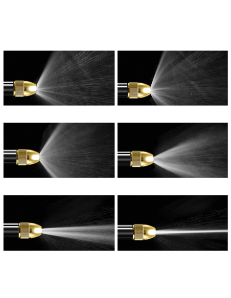 Tubo da Giardino in Plastica 5mt con Pistola Multifunzione Connettori e Ugello