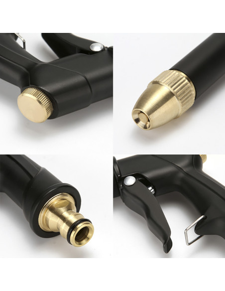 Tubo da Giardino in Plastica 5mt con Pistola Multifunzione Connettori e Ugello