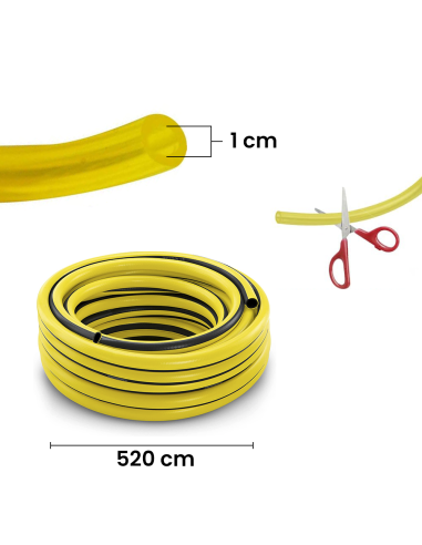 Tubo da Giardino in Plastica 5mt con Pistola...