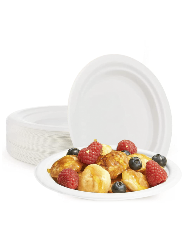 Pack 400 Piatti Piani Carta 23cm Biodegradabili...