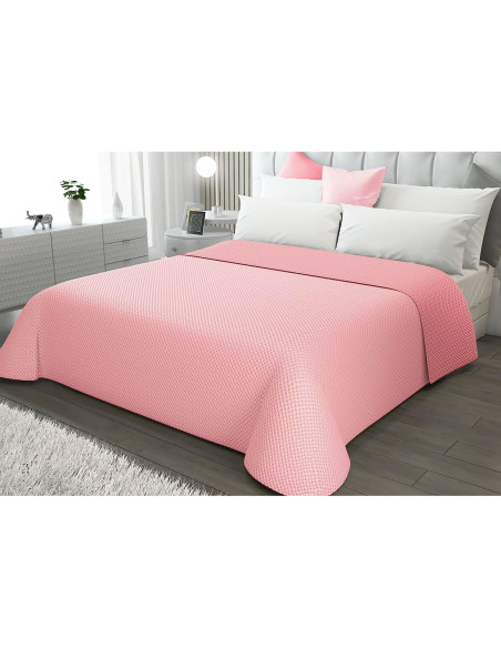 Copriletto Matrimoniale Primavera Estate Tinta Unita Adatto per Casa B&B Hotel