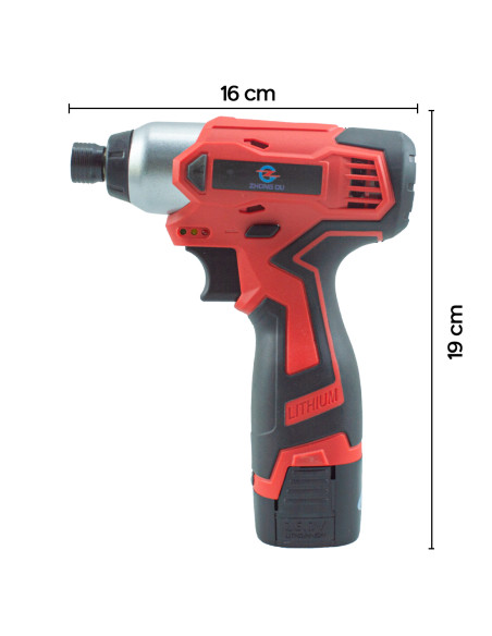 Trapano Avvitatore Doppia Batteria Ricaricabile 12V Senza Fili con Valigetta