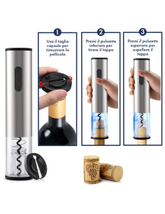 Apribottiglie Elettrico a Batterie Cavatappi Automatico... 2