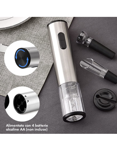 Apribottiglie Elettrico a Batterie Cavatappi...
