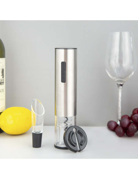 Apribottiglie Elettrico a Batterie Cavatappi Automatico Set da Vino in Acciaio