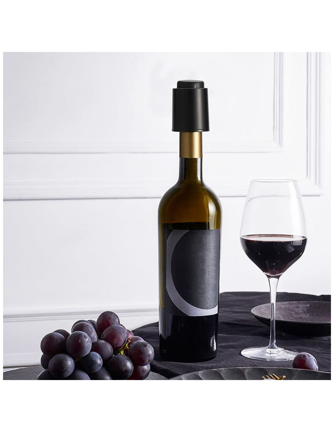 Tescoma Tappo Sottovuoto Con Pompa UNO VINO: Conserva Il Vino Aperto Più A Lungo! Pratico, In Plastica Soft Touch E Acciaio. Dimensioni Compatte 9x6.5 Cm.
