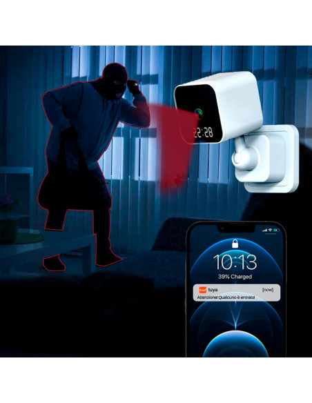 Telecamera Panoramica Wireless Q-SX909 Registrazione 4K-HD Controllo da Remoto