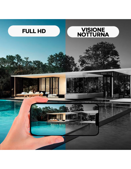 Telecamera Panoramica Wireless Q-SX909 Registrazione 4K-HD Controllo da Remoto