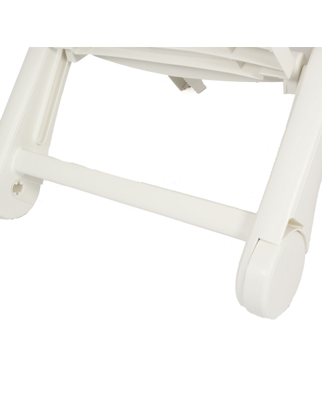 Lettino Prendisole Cancun Sdraio con Ruote in Polyrattan Pieghevole 72x190x60cm