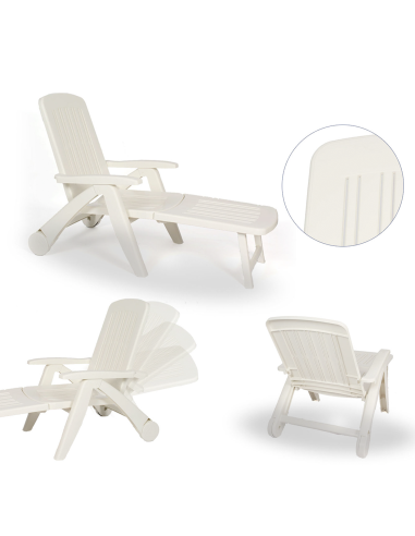 Lettino Prendisole Cancun Sdraio con Ruote in...