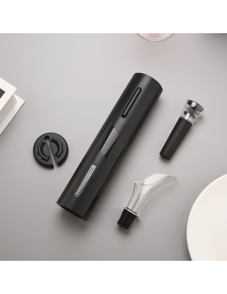 Apribottiglie Elettrico a Batterie Cavatappi Automatico Set Vino con Versatore