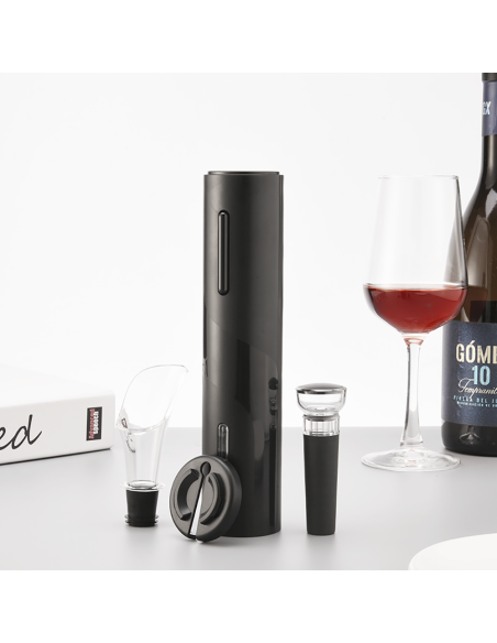 Apribottiglie Elettrico a Batterie Cavatappi Automatico Set Vino con Versatore