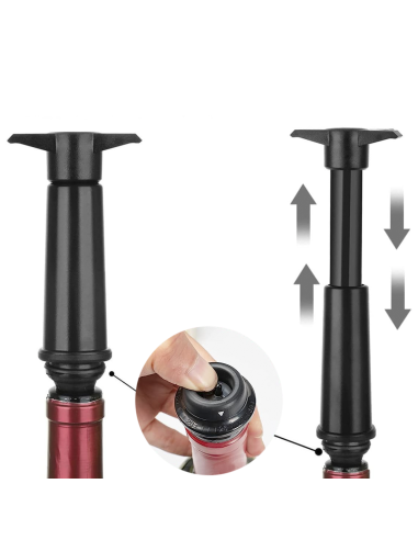 Pompa Salva Vino per Bottiglie con 4 Tappi...