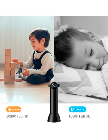 Mini Telecamera Wi-Fi Q-Sx82 Rotazione...