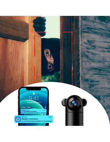 Mini Telecamera Wi-Fi Q-Sx82 Rotazione...