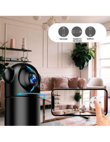 Mini Telecamera Wi-Fi Q-Sx82 Rotazione...