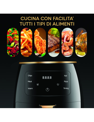 Friggitrice ad Aria 200°C Capienza 8LT Potenza...