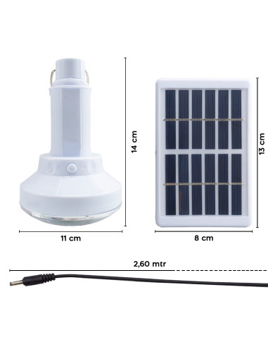 Lampada LED Portatile Ricarica solare Torcia...
