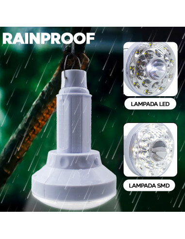 Lampada LED Portatile Ricarica solare Torcia...