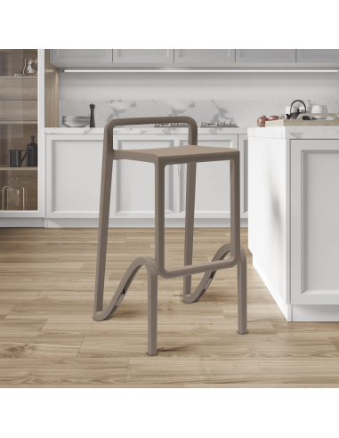 Sgabello Eolo H75 per Interni ed Esterni in...