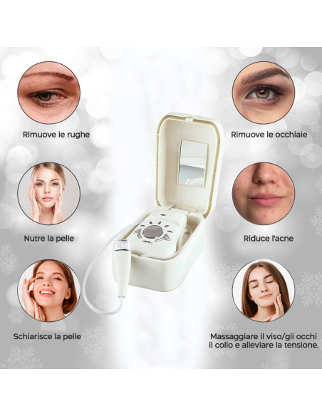 Massaggiatore Viso Elettrico Trattamento Antirughe Massage Diamont 5 Livelli