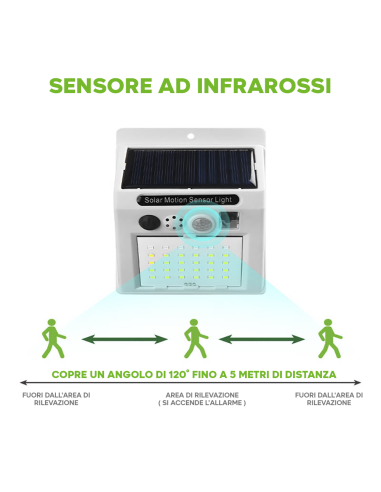 Lampada Solare con Allarme Sensore di Movimento...