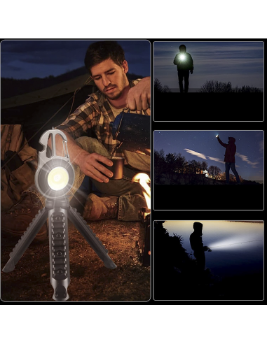 Mini Torcia Led Multiuso da Campeggio Portatile...