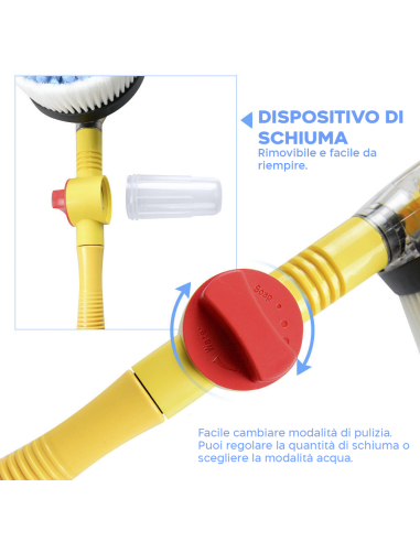 Spazzola Rotante Lavaggio Auto Finestre Alta...