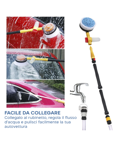 Spazzola Rotante Lavaggio Auto Finestre Alta...