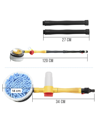 Spazzola Rotante Lavaggio Auto Finestre Alta...
