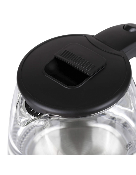 Bollitore Elettrico in Vetro Borosilicato 1500W 1.8 lt Illuminazione LED Blu