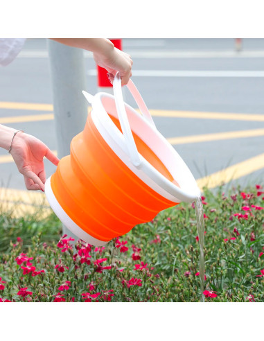 Secchio Silicone Pieghevole Capacità 10lt...