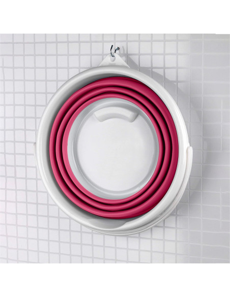 Secchio Silicone Pieghevole Capacità 10lt Portatile Salvaspazio Campeggio Casa