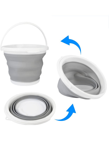 Secchio Silicone Pieghevole Capacità 10lt...