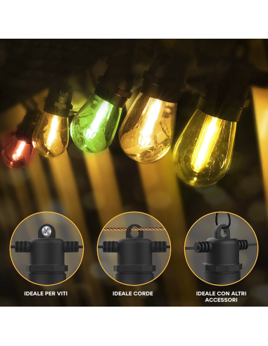 Catena Luminosa con Pannello Solare...