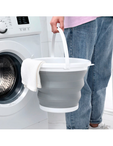 Secchio Silicone Pieghevole Capacità 5lt...