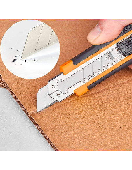 Set 10pz Taglierino Professionale Ricarica 3 Lame Cutter Design Antiscivolo