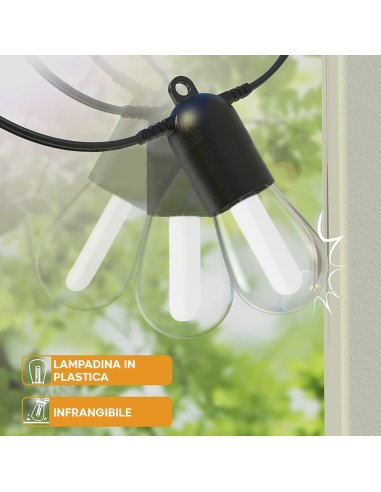 Catena Luminosa con Pannello Solare...