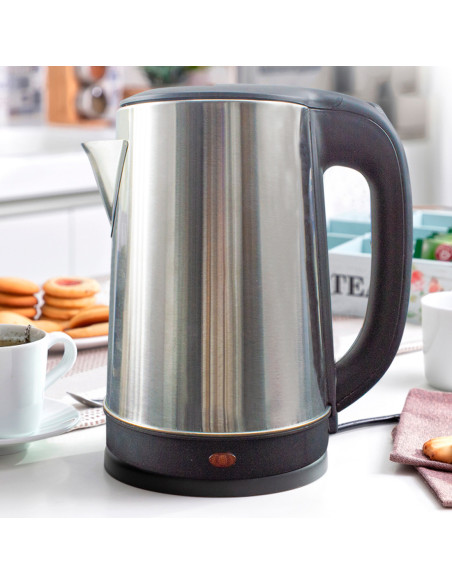 Bollitore Elettrico in Acciaio Inox 1.8lt 1500W Spia Luminosa con Base Girevole