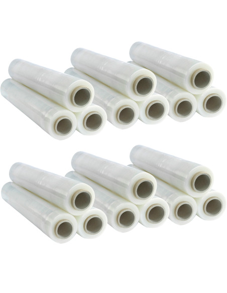 Pack 18pz Film Estensibile Trasparente Manuale 23 MY Pellicola 2,4 kg 500 mm